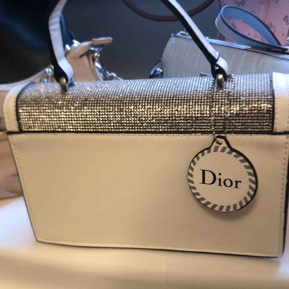 Dior White and Silver Satchel - Picture 2 of 3